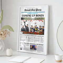 Michigan Coming Up Roses Rose Bowl Champs Front Page Wall Art Cover