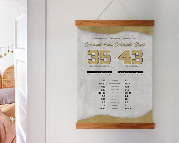 Colorado Beats Colorado State By the Numbers Poster