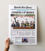 Michigan Coming Up Roses Rose Bowl Champs Front Page Wall Art