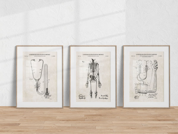 Blood Pressure Cuff Patent Wall Art