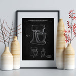 Stand Mixer Patent Wall Art