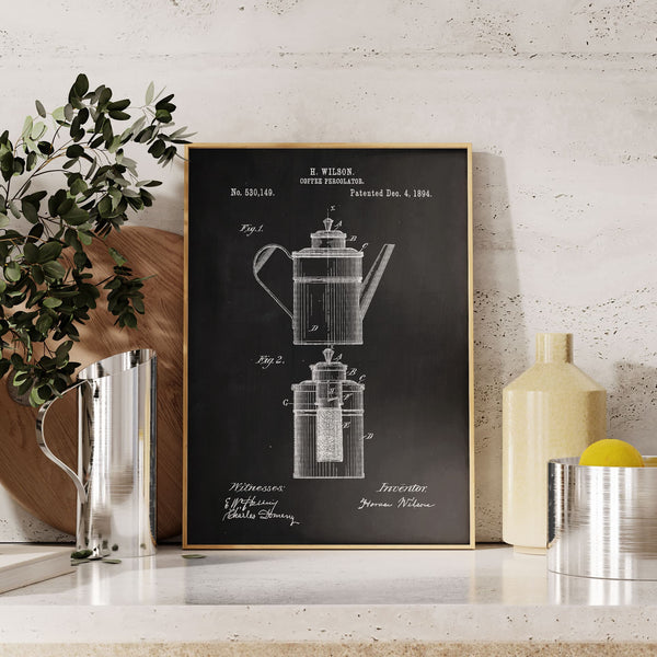 Coffee Percolator Patent Poster