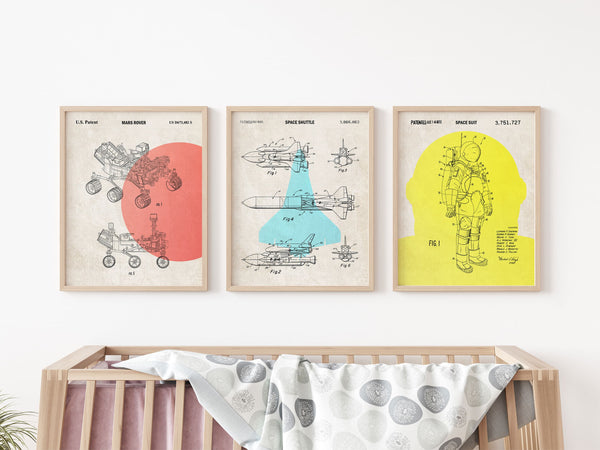 Mars Rover Patent Wall Art