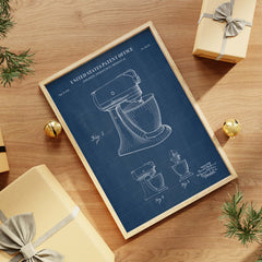 Stand Mixer Patent Wall Art - Chalkboard