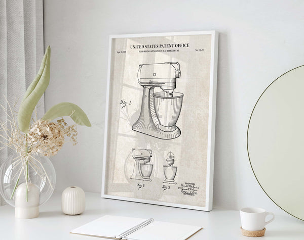 Stand Mixer Patent Wall Art