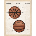 Basketball Ball Patent Wall Art