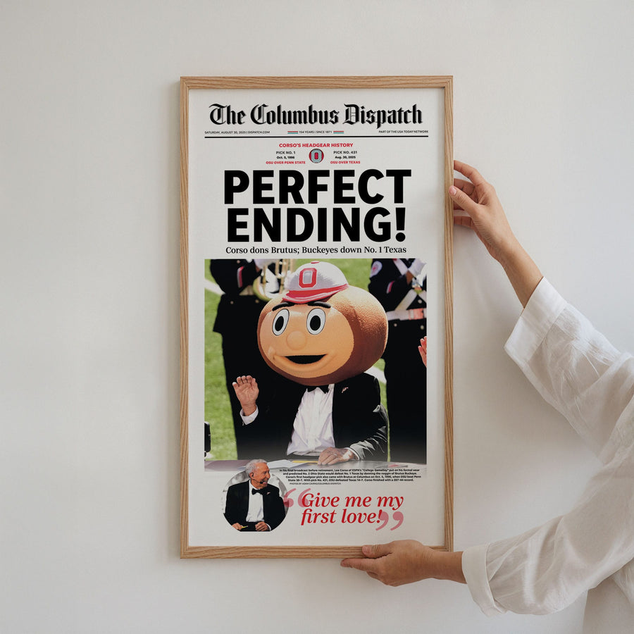 Lee Corso's Last Call Historic Columbus Dispatch Front Page