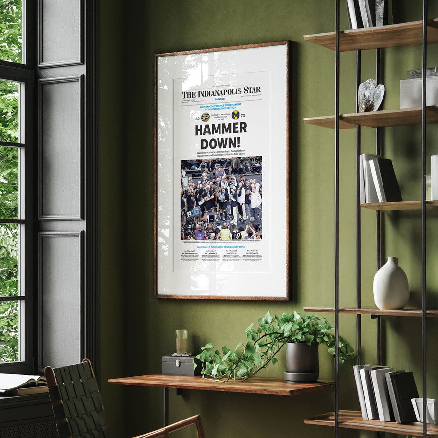 Purdue 2026 Big Ten Tournament Champs Front Page Wall Art
