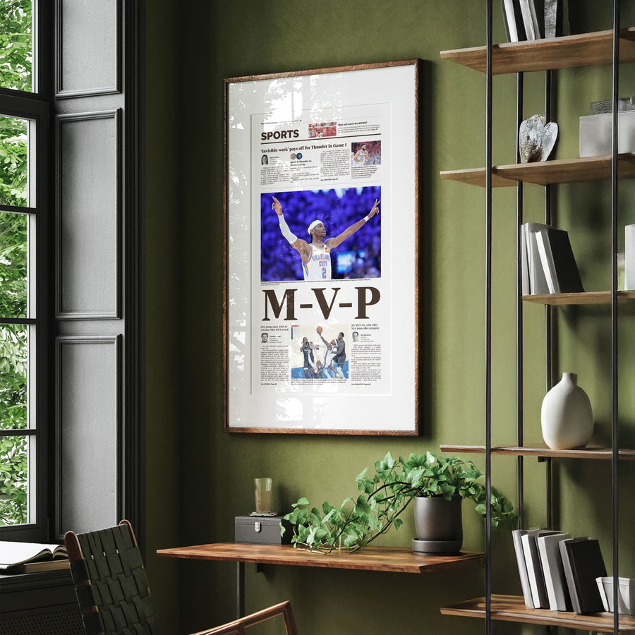 Shai Gilgeous-Alexander MVP Front Page Wall Art