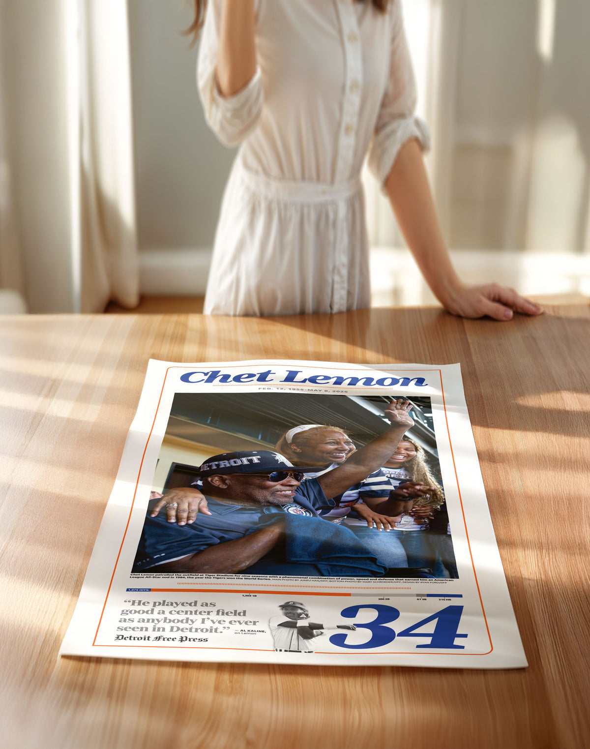 Chet Lemon Detroit Tigers Front Page Wall Art