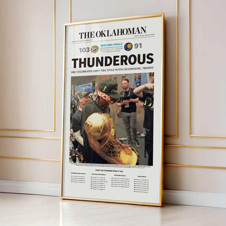 OKC Thunder Thunderous Front Page