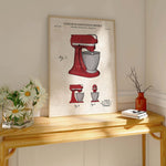 Stand Mixer Patent Wall Art
