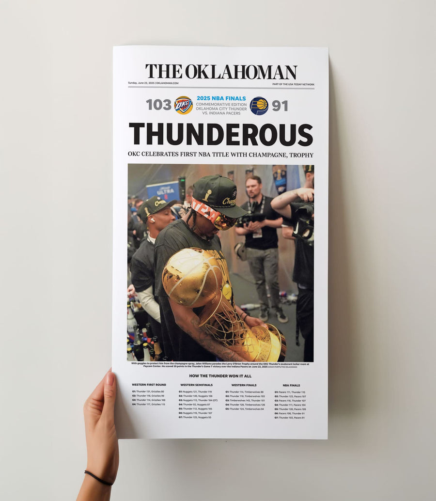OKC Thunder Thunderous Front Page