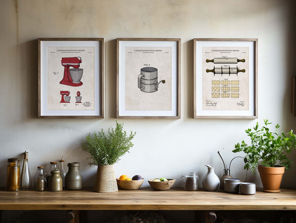 Stand Mixer Patent Wall Art