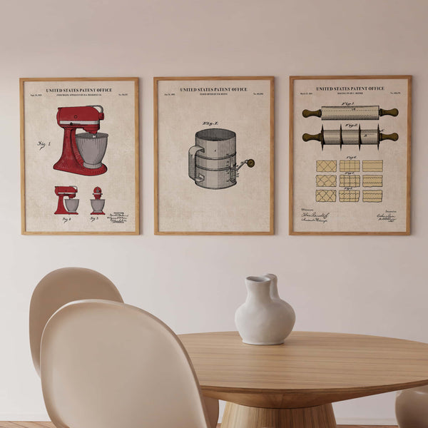 Stand Mixer Patent Wall Art