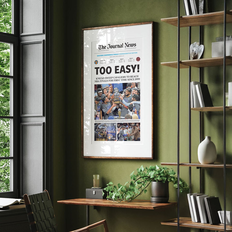 New York Knicks Eastern Conference Champs Too Easy Journal News Front Page Wall Art