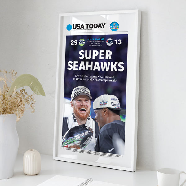 Super Seahawks Front Page Wall Art – Pediment Publishing