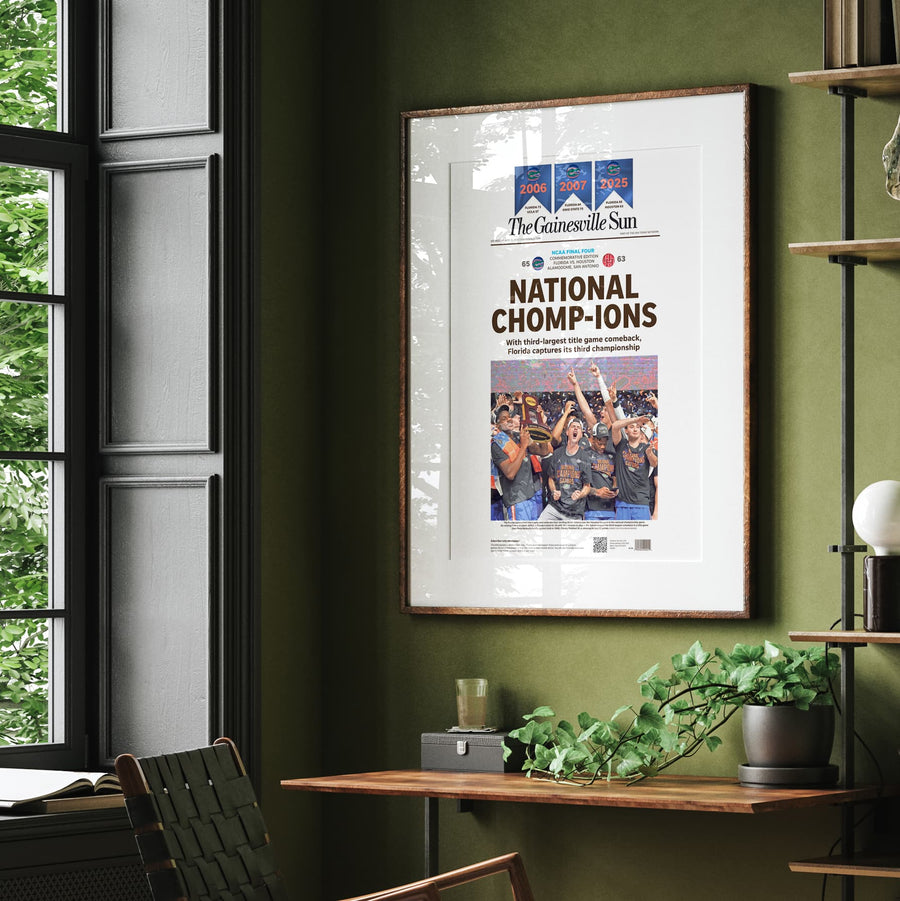 Florida Gators National Chomp-ions Gainesville Sun Front Page