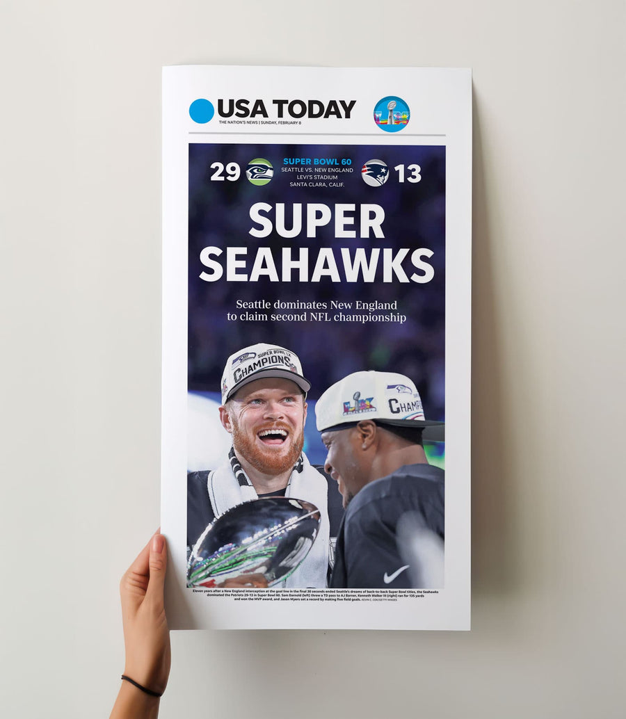 Super Seahawks Front Page Wall Art