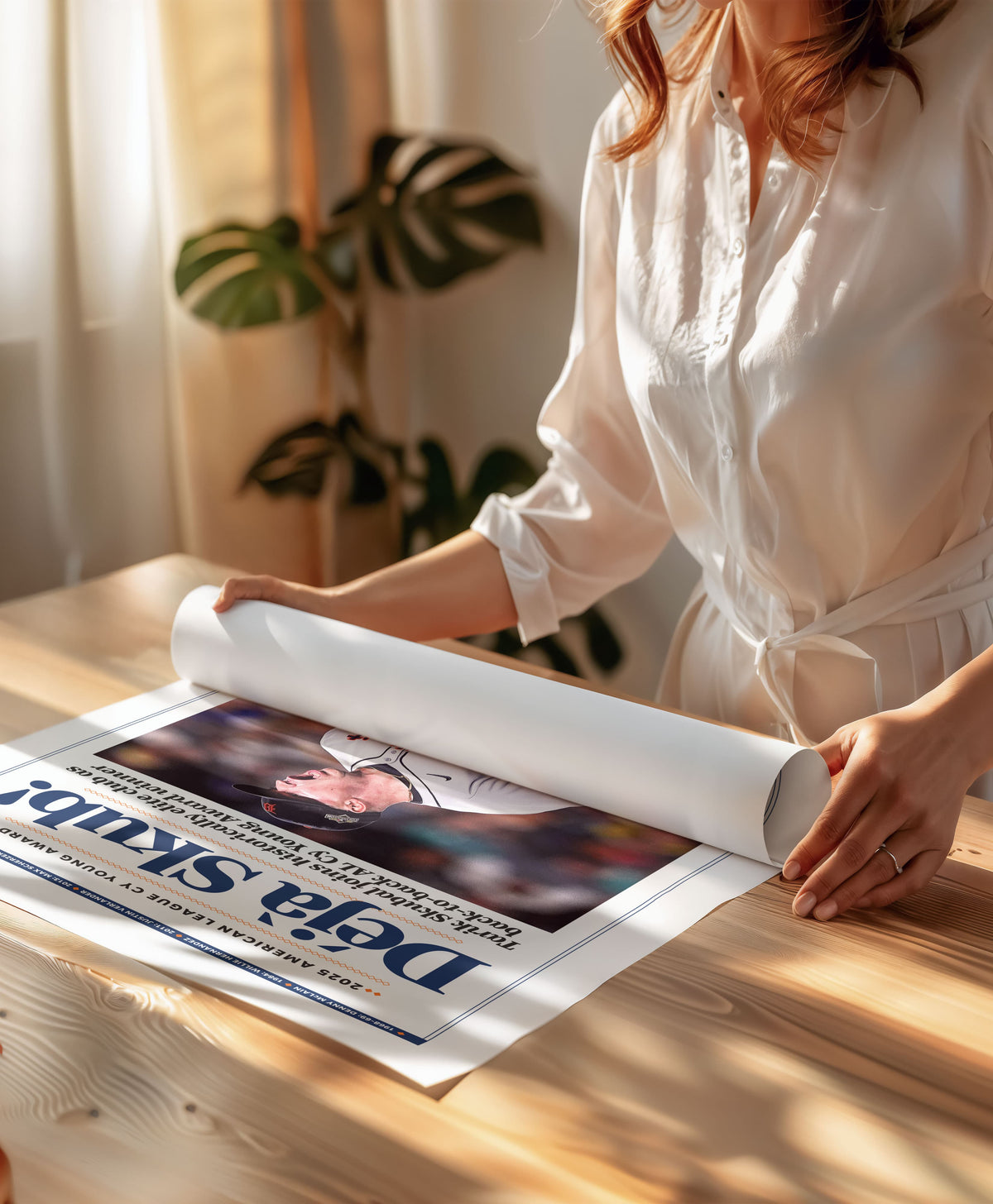 Tarik Skubal Back-to-Back AL Cy Young Front Page Wall Art (2025)