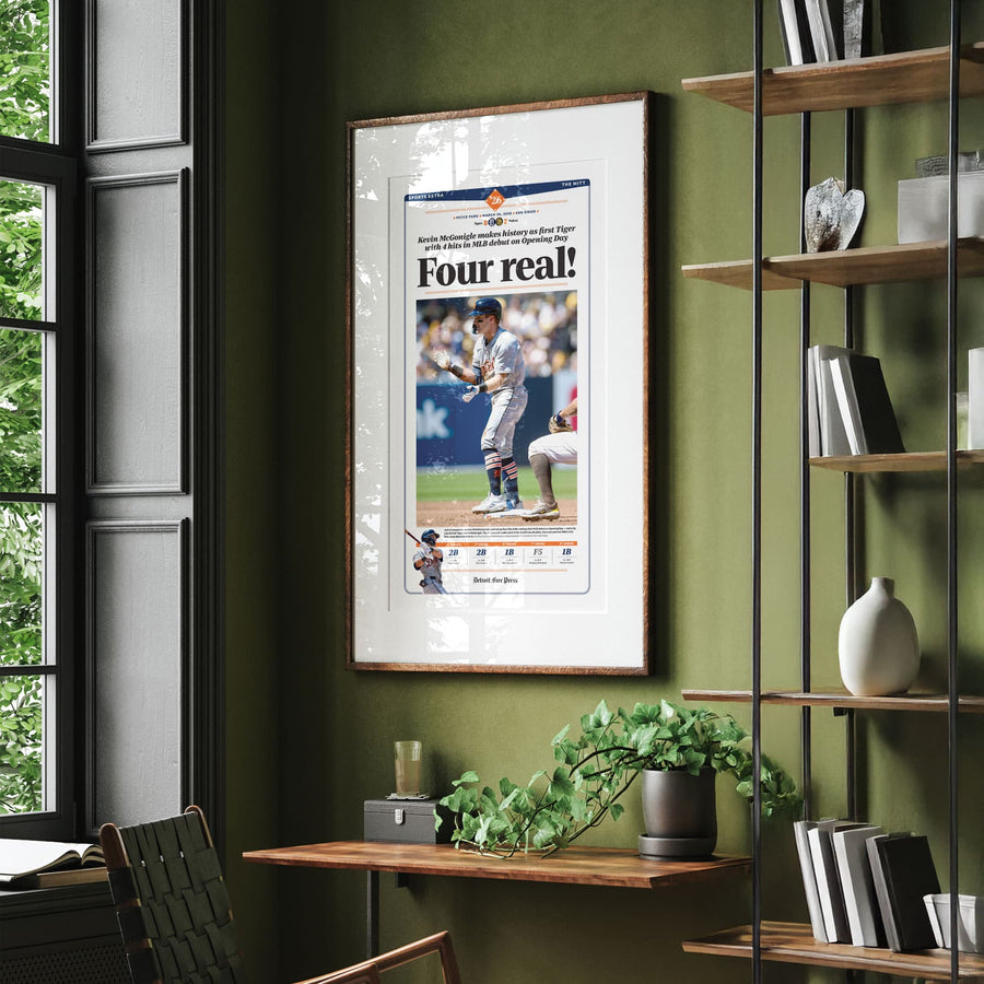 Kevin McGonigle 4-Hit MLB Debut Opening Day Front Page Wall Art