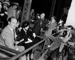 Actor and comedian Bob Hope is surrounded by photographers while attending the 76th Kentucky Derby, May 6, 1950. ROBERT STEINAU