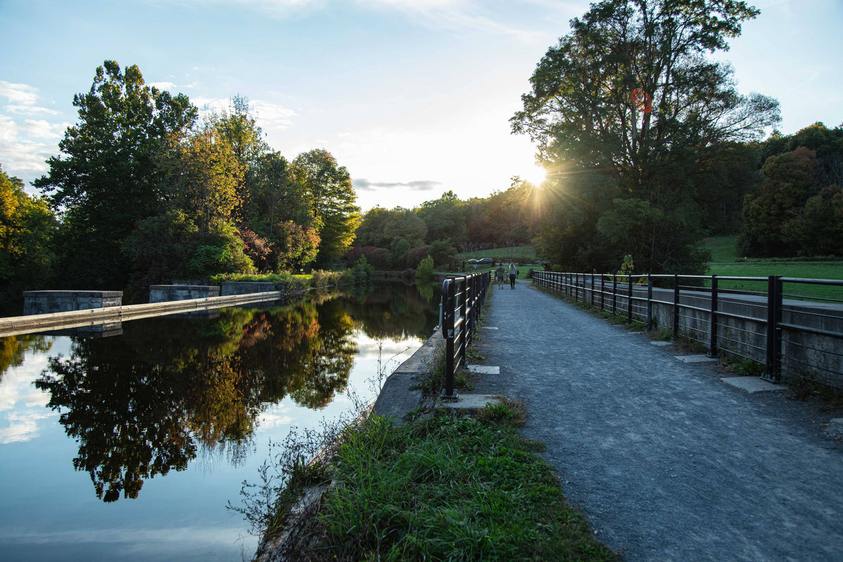 The 1842 Nine Mile Creek Aqueduct, which carries the Erie Canal over Nine Mile Creek in Camillus, was restored and opened in 2009. Arthur Maiorella / Syracuse University