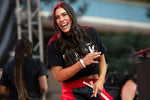 Las Vegas Aces guard Kelsey Plum dances on stage during her team’s celebration of their WNBA championship win at Toshiba Plaza, Oct. 23, 2023, in Las Vegas. Ellen Schmidt / Las Vegas Review-Journal