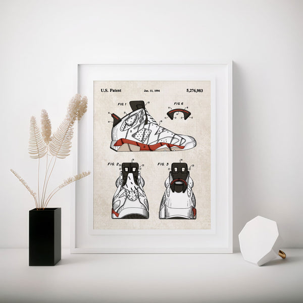 Basketball Shoe Patent Poster
