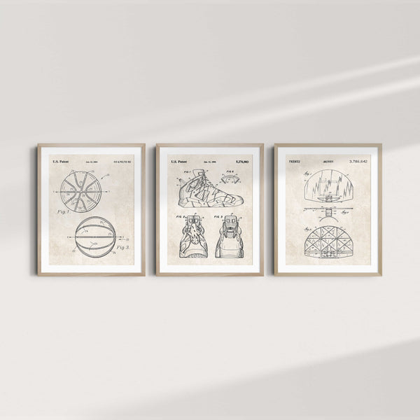 Basketball Hoop Patent Wall Art