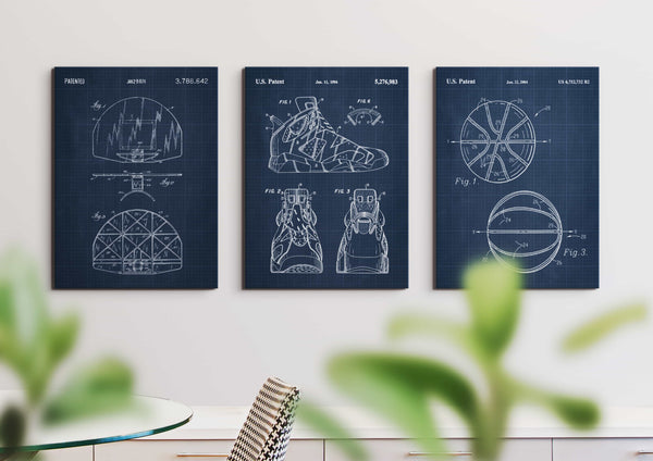 Basketball Hoop Patent Wall Art