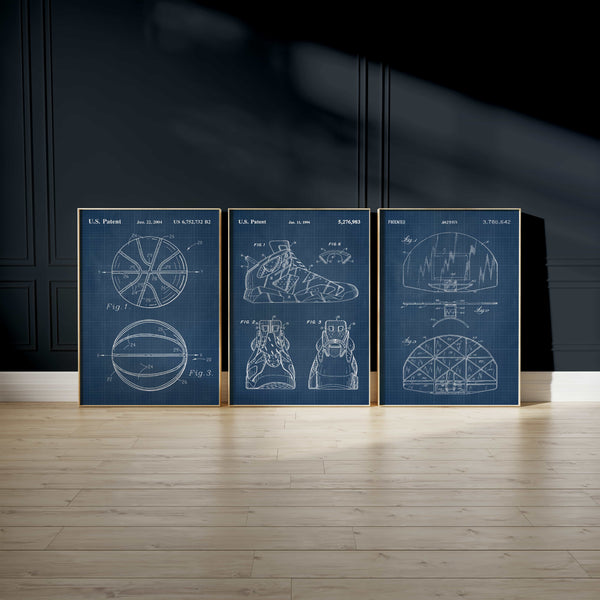 Basketball Ball Patent Wall Art