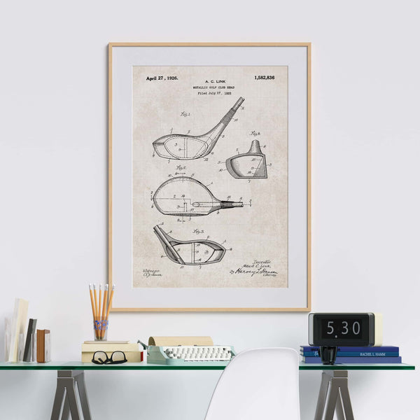 Golf Club Patent Poster
