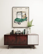 Golf Cart Patent Poster