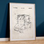 Golf Cart Patent Poster