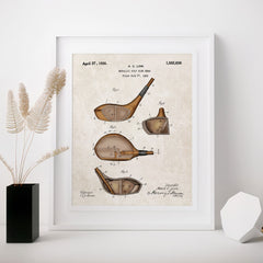 Golf Club Patent Poster Cover