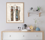 Golf Bag Patent Poster