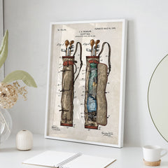 Golf Bag Patent Poster Cover