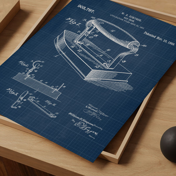 Laundry Room Iron Patent Poster