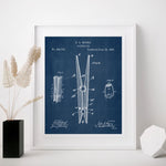 Laundry Room Clothespin Patent Poster