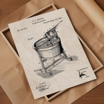Laundry Room Washing Machine Patent Poster