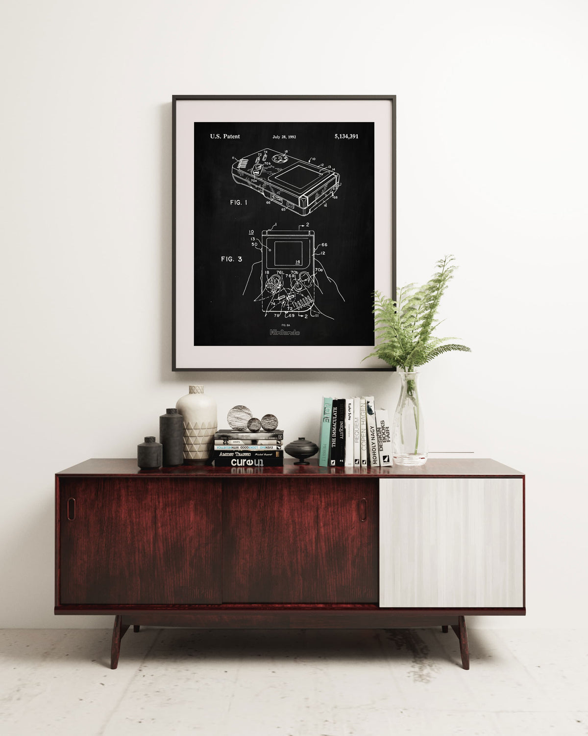 Nintendo Game Boy Patent Wall Art - Chalkboard