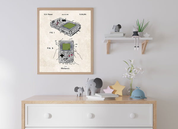 Nintendo Game Boy Patent Wall Art