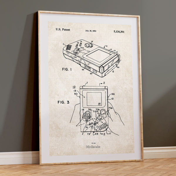 Nintendo Game Boy Patent Poster