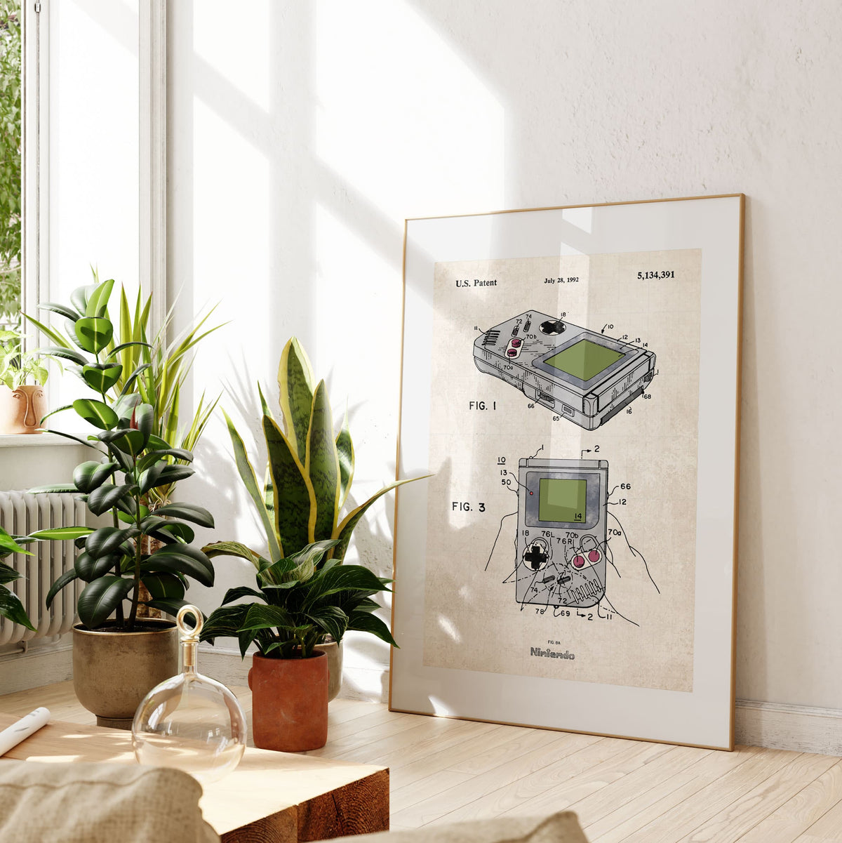 Nintendo Game Boy Patent Wall Art - Color