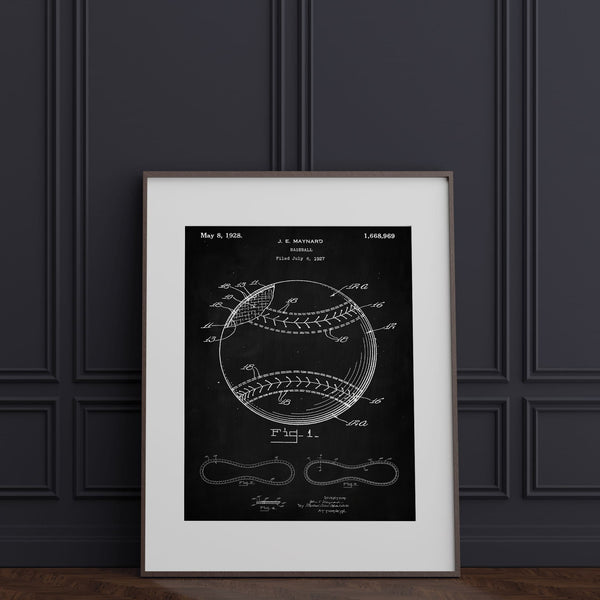 Baseball Patent Poster