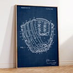 Baseball Glove Patent Poster