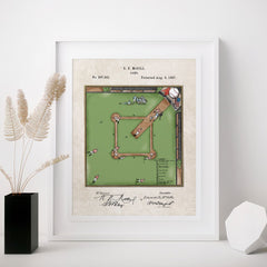 Baseball Field Patent Poster Cover