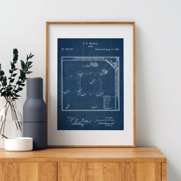 Baseball Field Patent Poster