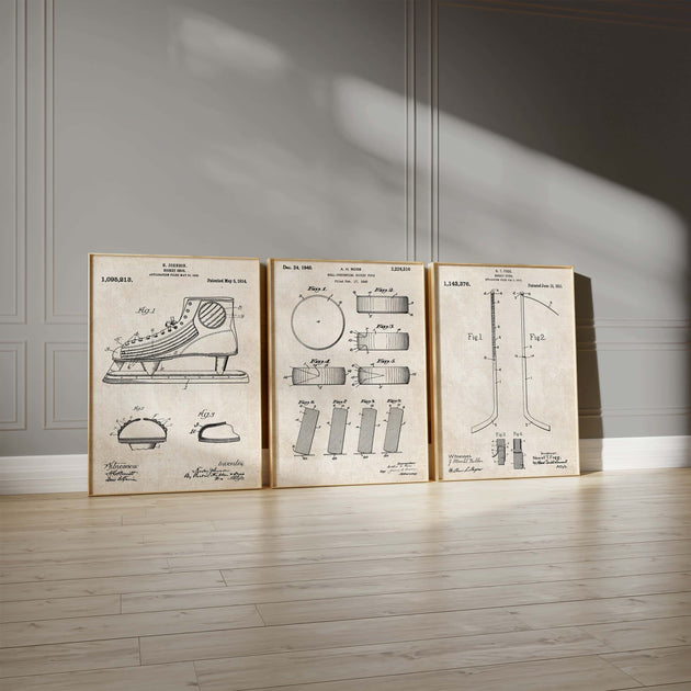 Vintage Hockey Patents Set - Printable Digital Download – Pediment Publishing